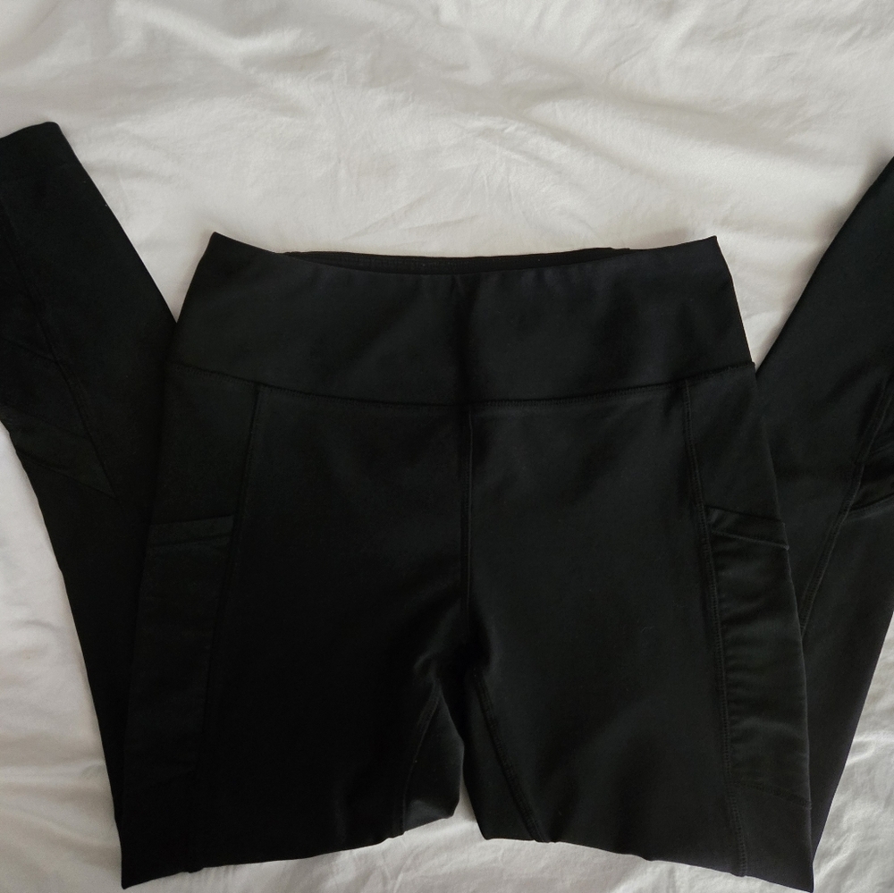 Mondetta Women's Active Legging Ankle Mesh Detail Black Size M - Picture 4 of 8